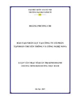 Đào tạo nhân lực tại công ty cổ phần tập đoàn truyền thông và công nghệ nova 