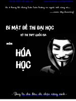Bí mật đề thi quốc gia tập 1 hóa vô cơ