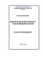 Nghiên cứu áp dụng kế toán suy giảm giá trị tài sản cố định hữu hình tại Việt Nam (LA tiến sĩ)