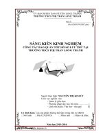 Sáng Kiến Kinh Nghiệm Công Tác Bảo Quản Tốt Hồ Sơ Lưu Trữ Tại Trường THCS Thị Trấn Long Thành