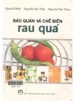 Bảo quản và chế biến rau quả  nguyễn vân tiếp, quách đĩnh, nguyễn văn thoa