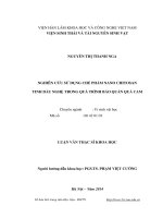 Nghiên cứu sử dụng chế phẩm nano chitosan  tinh dầu nghệ trong quá trình bảo quản quả cam 