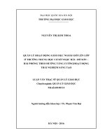 Quản lý hoạt động giáo dục ngoài giờ lên lớp ở trường THCS ngọc hải   đồ sơn   hải phòng theo hướng tăng cường hoạt động trải nghiệm sáng tạo 
