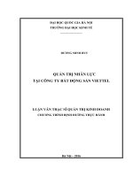 Quản trị nhân lực tại công ty bất động sản viettel 