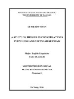 A study on hedges in conversations in english and vietnamese films