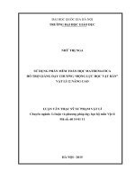 Sử dụng phần mềm toán học mathematica hỗ trợ giảng dạy chương động lực học vật rắn vật lí 12 nâng cao 