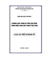 Phương pháp thống kê tổng sản phẩm trong nước (GDP xanh) ở Việt Nam (LA tiến sĩ)