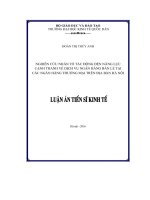 Nghiên cứu nhân tố tác động đến năng lực cạnh tranh về dịch vụ ngân hàng bán lẻ tại các ngân hàng thương mại trên địa bàn Hà Nội (LA tiến sĩ)