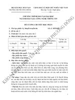 Đề cương chi tiết học phần Lý thuyết truyền tin (Đại học Phương Đông)