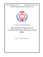 Biện pháp hoàn thiện quản lý tài chính công quận Ngô Quyền, thành phố Hải Phòng