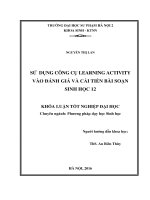 Sử dụng công cụ learning activity vào đánh giá và cải tiến bài soạn sinh học 12 