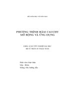 Phương trình hàm Cauchy và Ứng dụng  Luận Văn Đại Học Sư Phạm Toán
