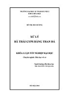 Khoá luận tốt nghiệp xử lý bã thải Gyps bằng than đá