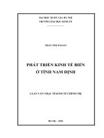 Phát triển kinh tế biển ở tỉnh nam định 