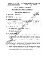 Đề cương chi tiết học phần mạng noron (Đại học Phương Đông)