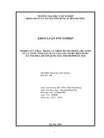 Nghiên cứu thực trạng và thiết kế hệ thống thu gom, xử lý nước thải sản xuất tại làng nghề miến dong xã tân hòa, huyện quốc oai, thành phố hà nội 