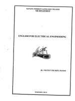 English for electrical engineering