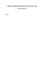 Bài tập nhóm môn kế toán quản trị
