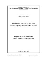Phát triển đội ngũ giảng viên trường đại học y dược thái nguyên