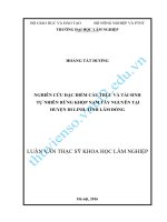 Nghiên cứu đặc điểm cấu trúc và tái sinh tự nhiên rừng khộp nam tây nguyên tại huyện di linh tỉnh lâm đồng 