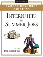 Career resource guide to internships and summer jobs by carol turkington