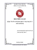 Vấn đề xóa đói giảm nghèo ở vùng trung du và miền núi bắc bộ