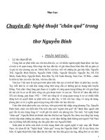chuyên đề ngôn ngữ dân gian trong thơ nguyễn bính