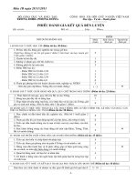 Phiếu đánh giá kết quả rèn luyện sinh viên (Trường đại học Phương Đông)