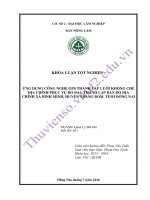 Ứng dụng công nghệ GPS thành lập lưới khống chế địa chính phục vụ đo đạc thành lập bản đồ địa chính xã bình minh, huyện trảng bom, tỉnh đồng nai 
