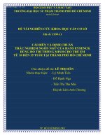Cải biên và định chuẩn trắc nghiệm ngôn ngữ của Hans Eysenck dùng đo trí thông minh cho trẻ em từ 10 đến 15 tuổi tại thành phố Hồ Chí Minh