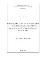 Nghiên cứu khả năng rửa đất nhiễm chất độc dacam dioxin tại sân bay biên hòa bằng phương pháp sử dụng chất hoạt động bề mặt 
