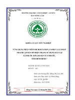 Ứng dụng phần mềm microstation, famis và lusmap thành lập bản đồ hiện trạng sử dụng đất tại xã phước sơn, huyện tuy phước, tỉnh bình định 