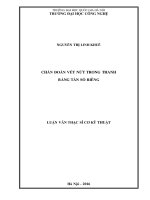 Chẩn đoán vết nứt trong thanh bằng tần số riêng