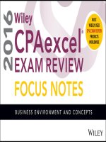 Wiley CPAexcel exam review 2016 focus notes business environment and concepts