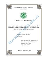 Đánh giá tình hình thực hiện chương trình nông thôn mới trên địa bàn xã phú điền, huyện tân phú, tỉnh đồng nai giai đoạn 2011 – 2015 