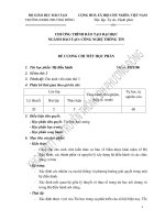 Đề cương chi tiết học phần Hệ điều hành (Trường đại học Phương Đông)