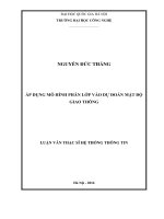 Áp dụng mô hình phân lớp vào dự đoán mật độ giao thông 