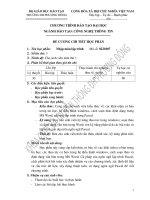 Đề cương chi tiết học phần Nhập môn lập trình (Trường đại học Phương Đông)