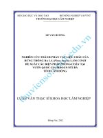 NGHIÊN cứu THÀNH PHẦN vật LIỆU CHÁY của RỪNG THÔNG BA lá (pinus kesyia) làm cơ sở đề XUẤT các BIỆN PHÁP PHÒNG CHÁY tại vườn QUỐC GIA BIDOUP núi bà TỈNH lâm ĐỒNG 
