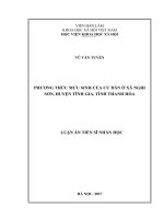 Phương thức mưu sinh của cư dân ở xã nghi sơn, huyện tĩnh gia, tỉnh thanh hóa 