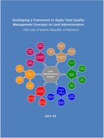 Developing a framework to apply total quality management concepts to land administration the case of islamic republic of pakistan 
