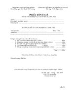 Phiếu đánh giá đồ án tốt nghiệp (Trường đại học Phương Đông)