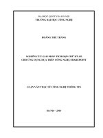 Nghiên cứu giải pháp tích hợp chữ ký số cho ứng dụng dựa trên công nghệ sharepoint 