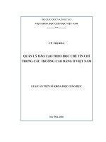 Quản lý đào tạo theo học chế tín chỉ trong các trường cao đẳng ở Việt Nam (LA tiến sĩ)