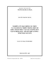Nghiên cứu đặc điểm cấu trúc và tái sinh tự nhiên trong một số kiểu thảm thực vật sau nương rẫy tại xã động đạt   huyện phú lương   tỉnh thái nguyên 