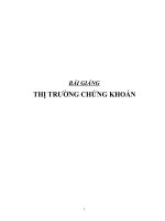 Bài Giảng Thị Trường Chứng Khoán