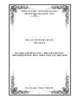 Dạy học chủ đề đa giác- diện tích đa giác theo định hướng phát triển năng lực học sinh trong môn toán 8