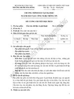 Đề cương chi tiết học phần Cấu trúc dữ liệu và giải thuật (Trường đại học Phương Đông)