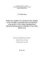 Bước đầu nghiên cứu đánh giá mức độ bền vững sinh thái tại thị trấn lâm, ý yên nam định bằng phương pháp đánh giá tính bền vững cộng đồng