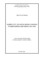 Nghiên cứu, xây dựng hệ đo cảnh báo ô nhiễm không khí trong tòa nhà 